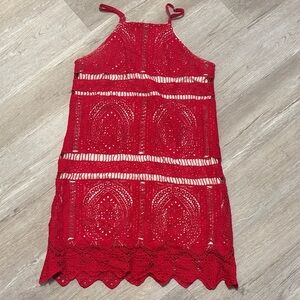 Elegant Red Lace Dress